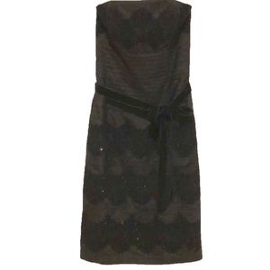 NWOT WHBM Strapless Black Sheath Dress with Sparkle-  Truly Stunning!